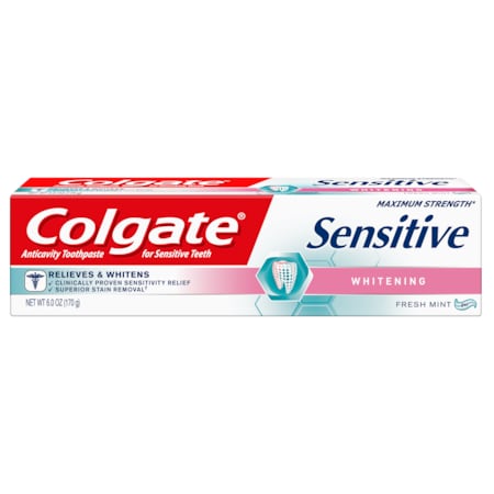 Colgate Max Strength Sensitive Whitening Fresh Mint Toothpaste 6 oz., PK24 152152